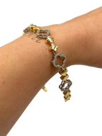 Bracciale “Quadrifoglio” (gold & silver)