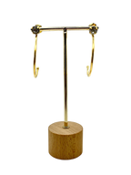 Orecchino “Puntoluce Semi-Circle” Big (base gold & crystal)