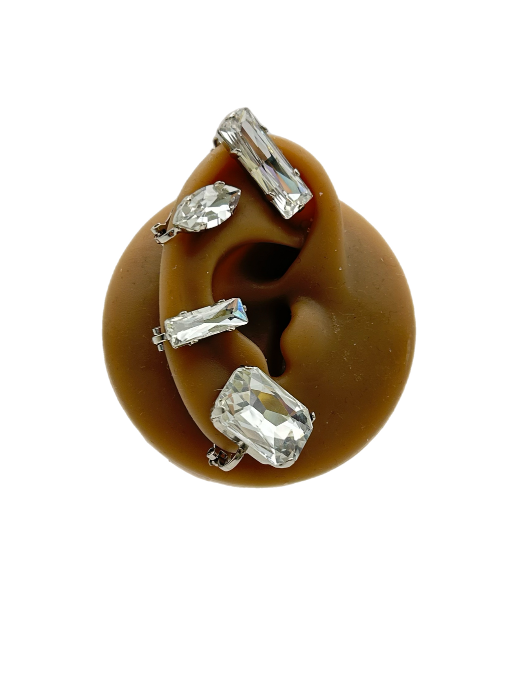 Orecchini Ear Cuff “Geometric” (base gold & silver)
