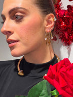 Cerchio “Romantic heart” big (crystal & rosso)