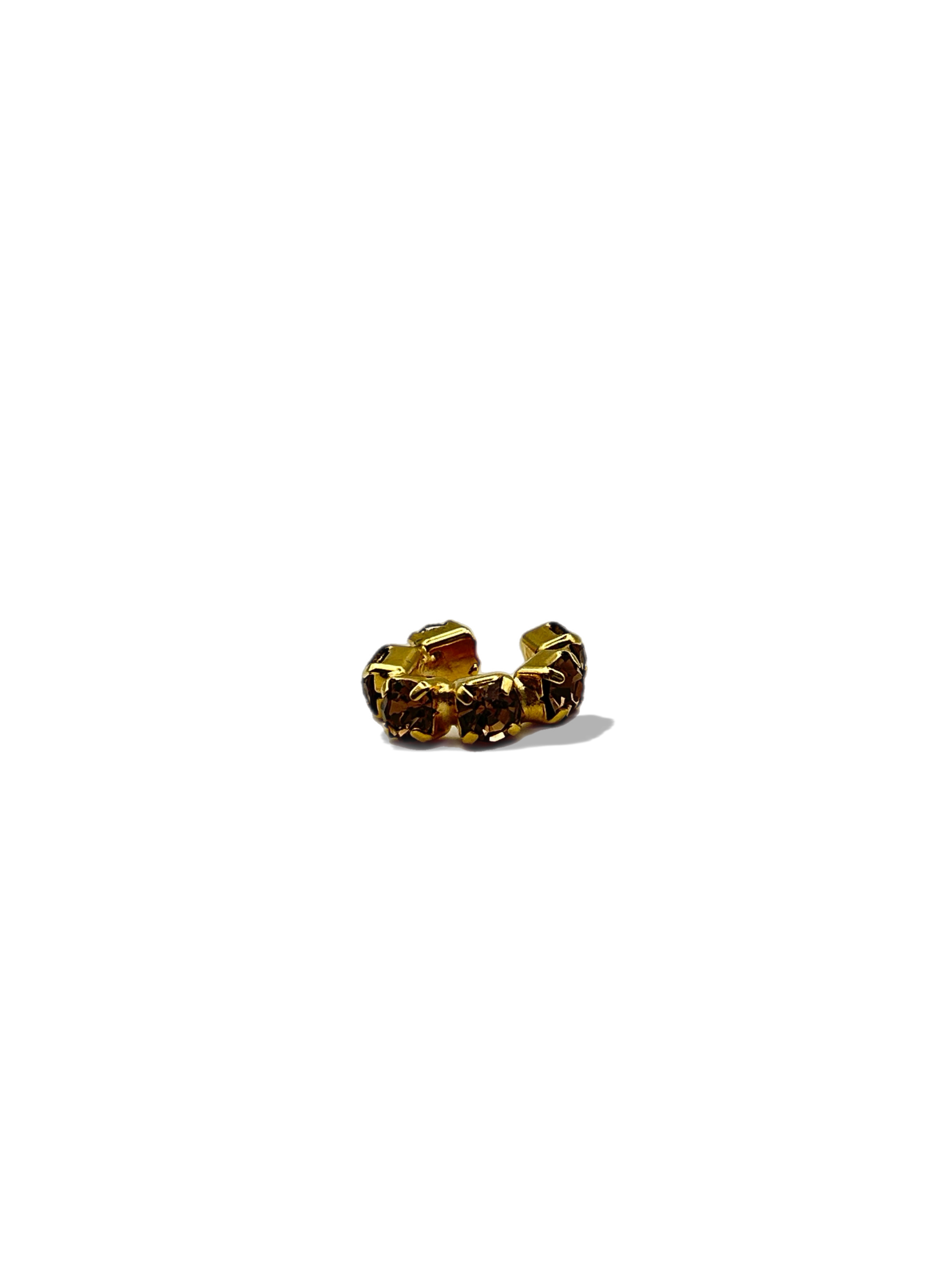 Ear cuff “Ilary” (base gold & silver crystal, verde, rosso, nero, ambra)