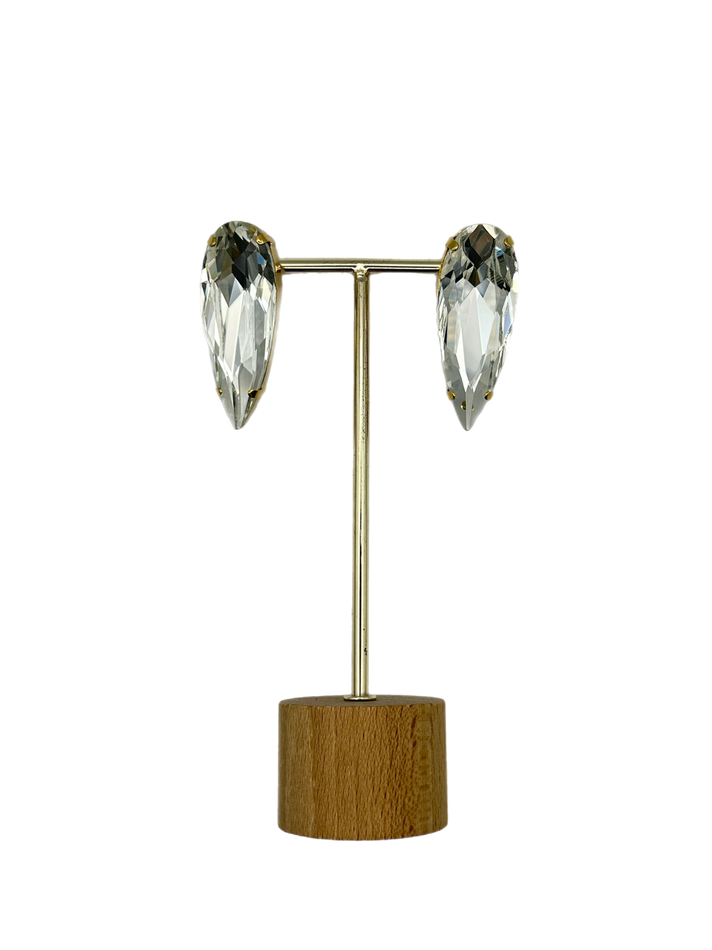 Orecchino “Goccia Crystal” (base gold & silver)