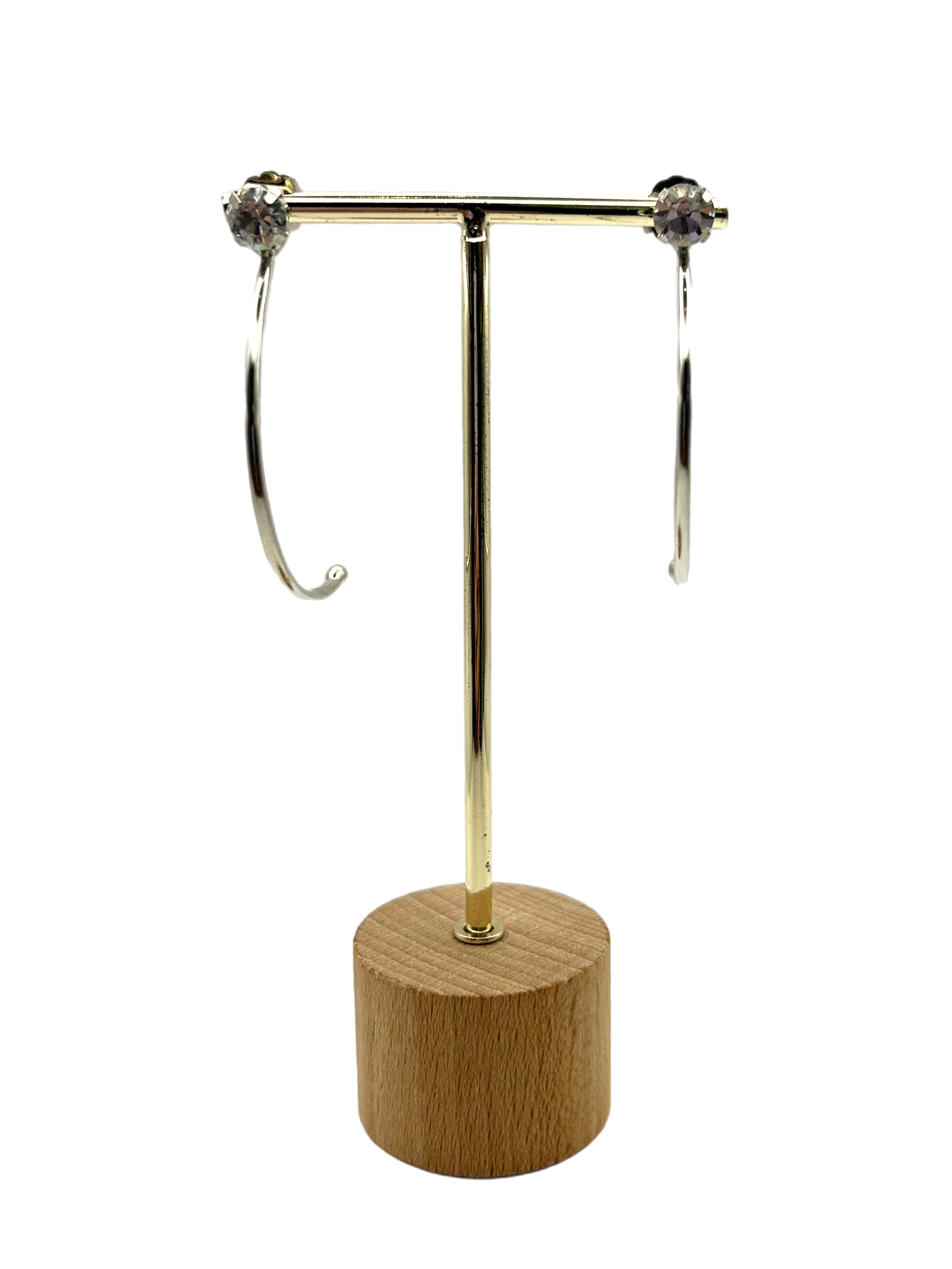 Orecchino “Puntoluce Semi-Circle” Big (base gold & crystal)