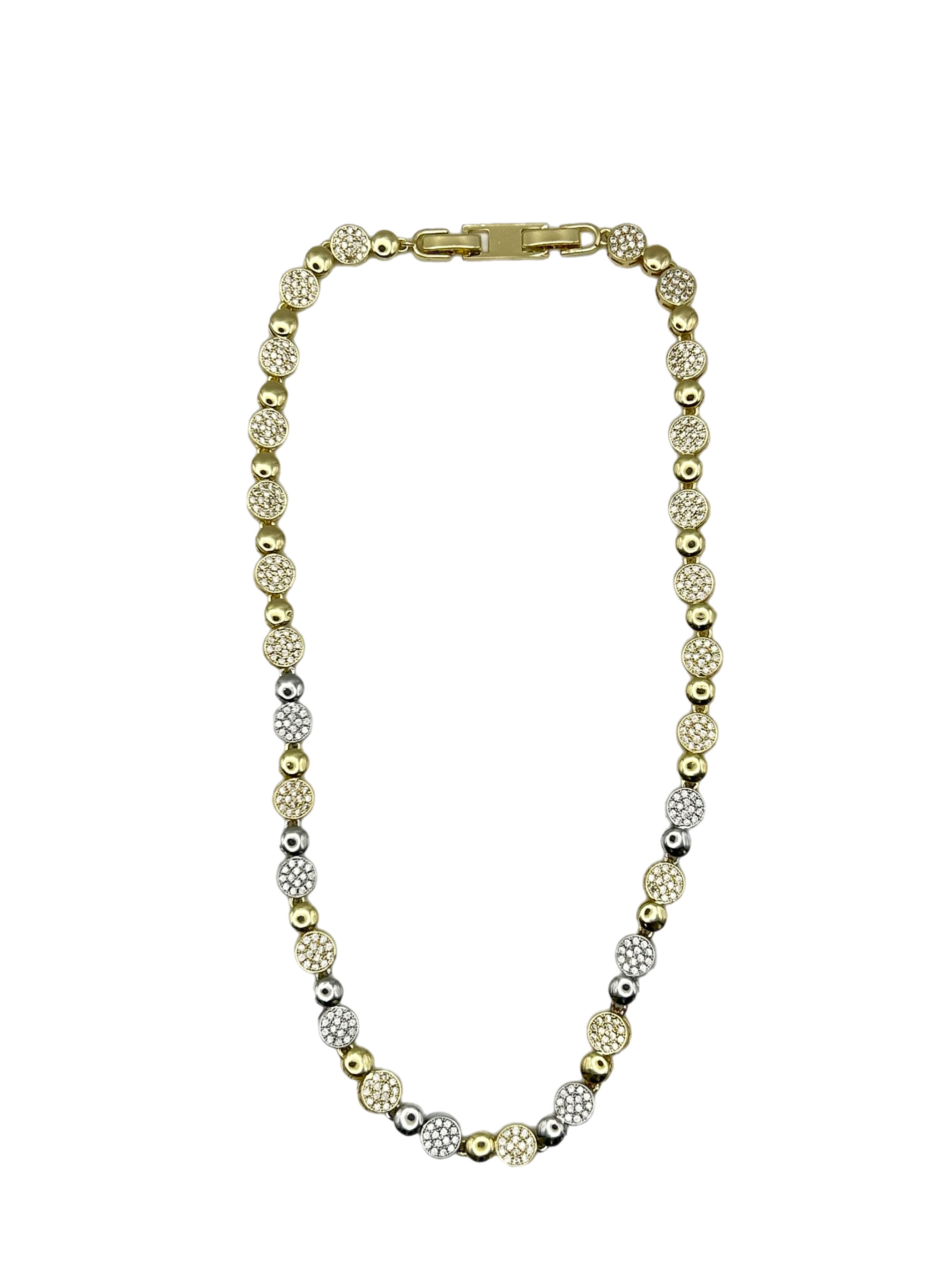 Collana “Millecerchi” (pietre gold & silver)