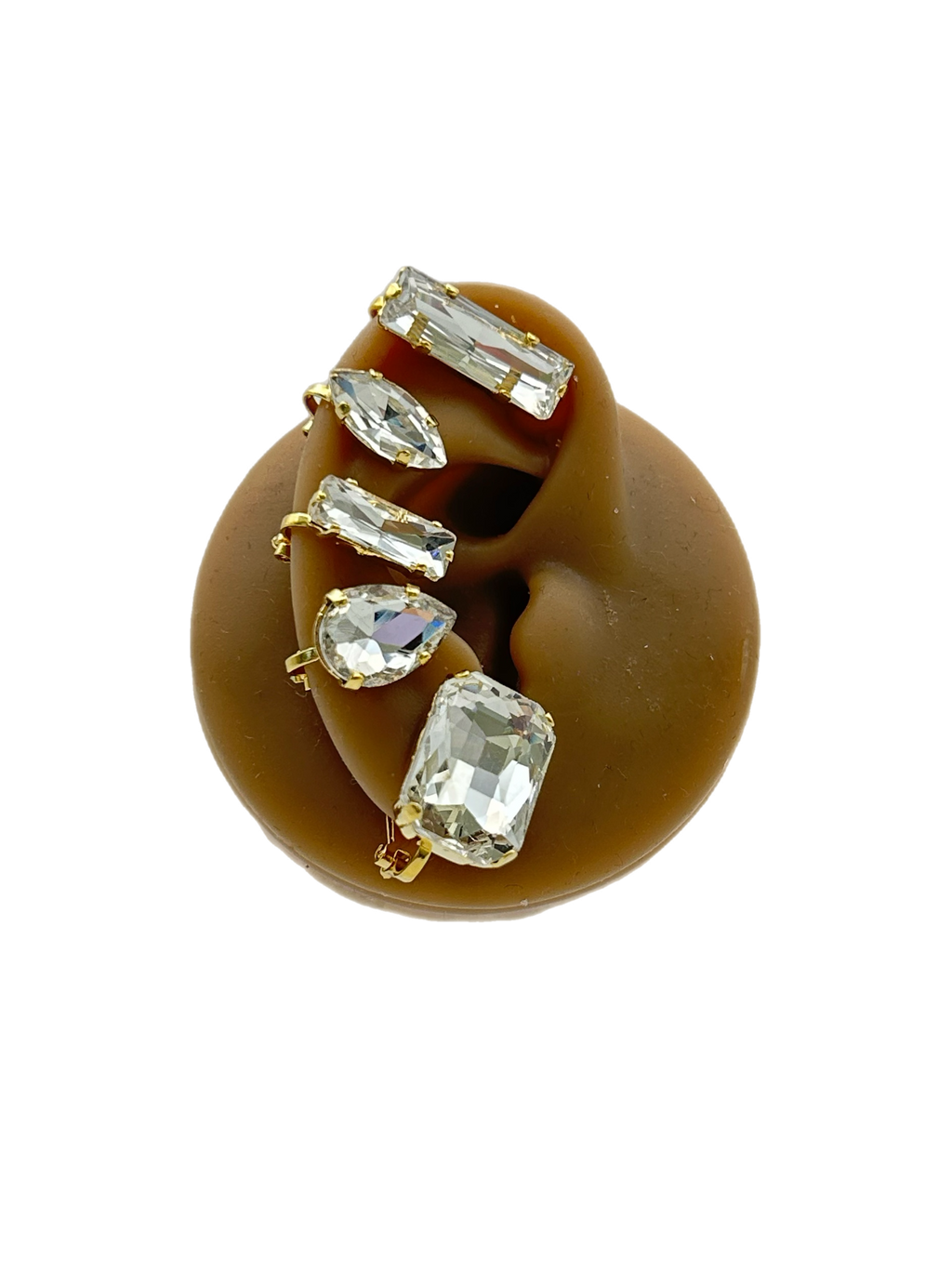 Orecchini Ear Cuff “Geometric” (base gold & silver)