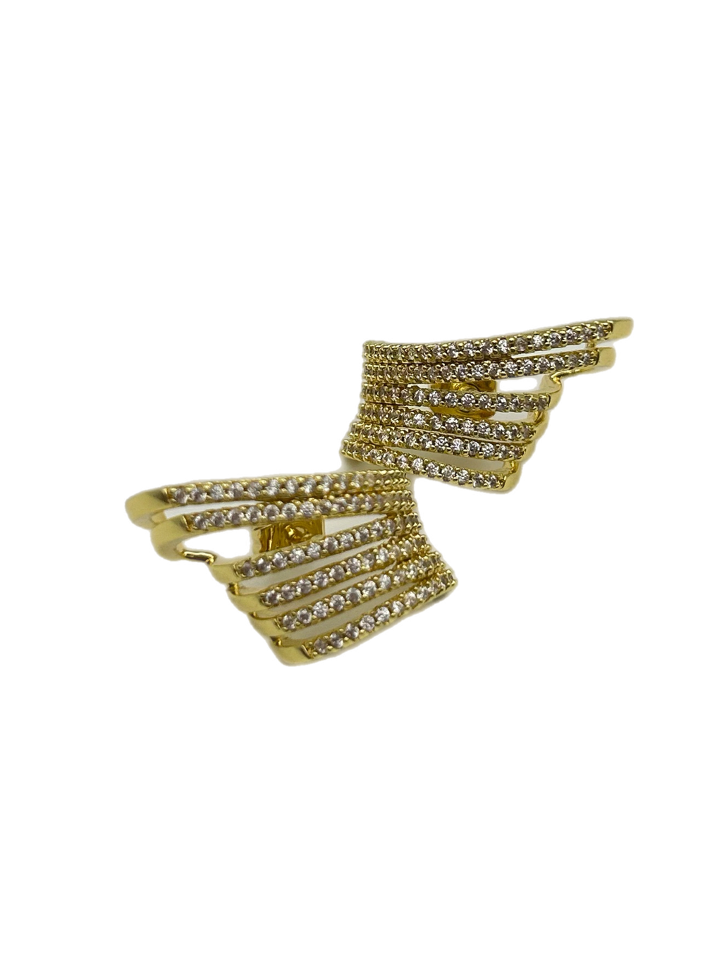 Orecchino “Circle strass” (Gold & silver)
