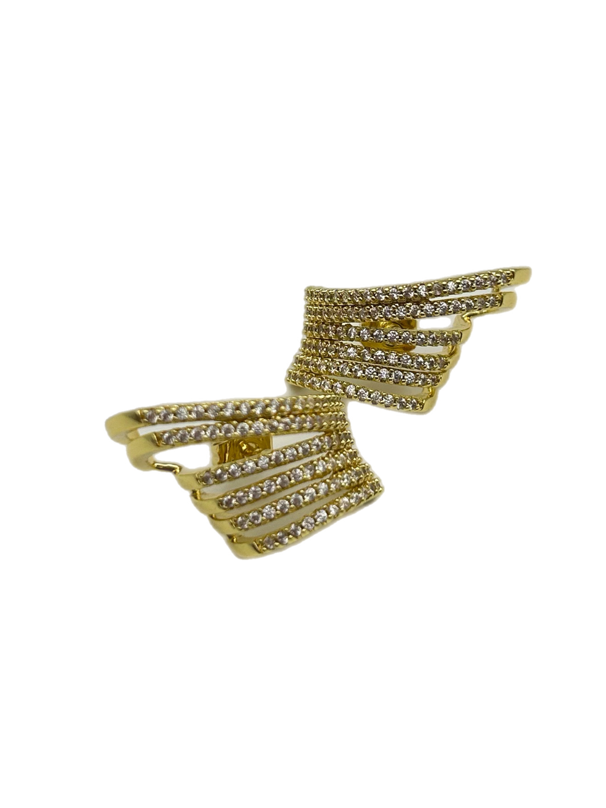 Orecchino “Circle strass” (Gold & silver)