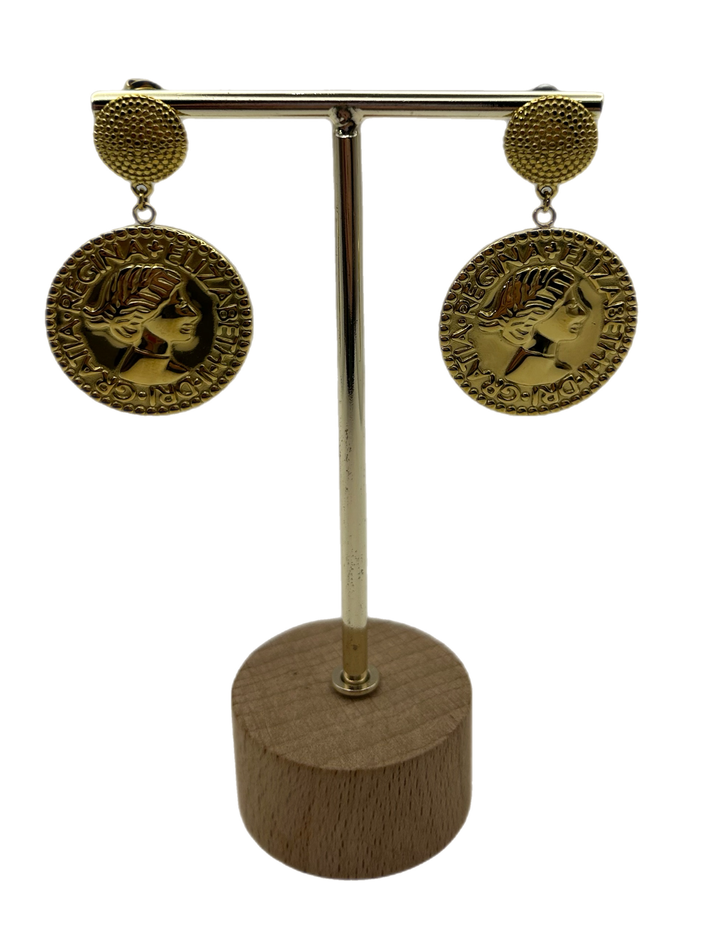 Orecchino “Elizabeth Queen” (Gold & silver)