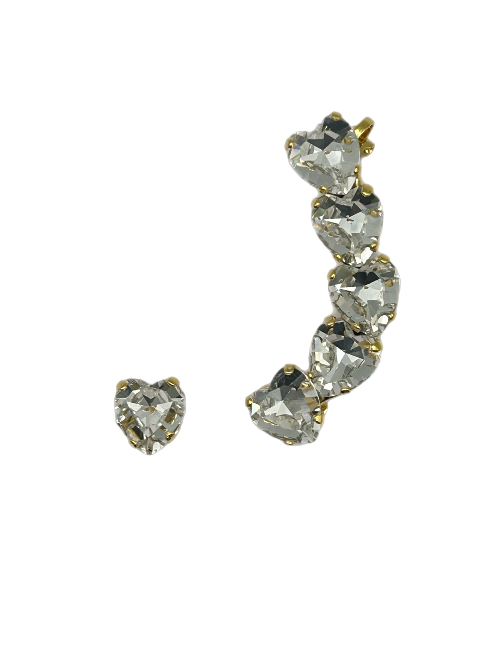 Ear cuff “Millecuori” (base gold & crystal)
