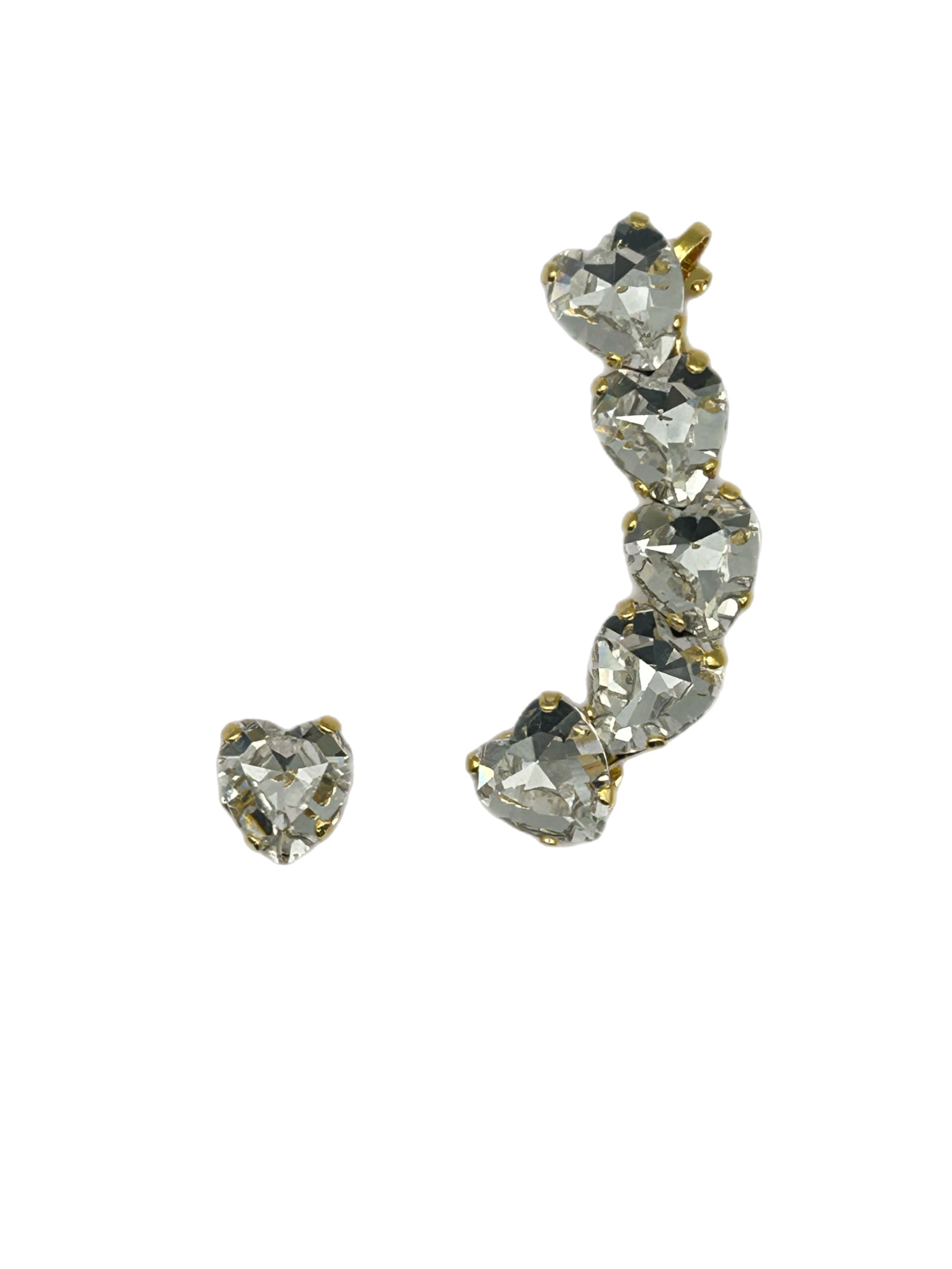 Ear cuff “Millecuori” (base gold & crystal)